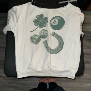 White Graphic Sweatshirt